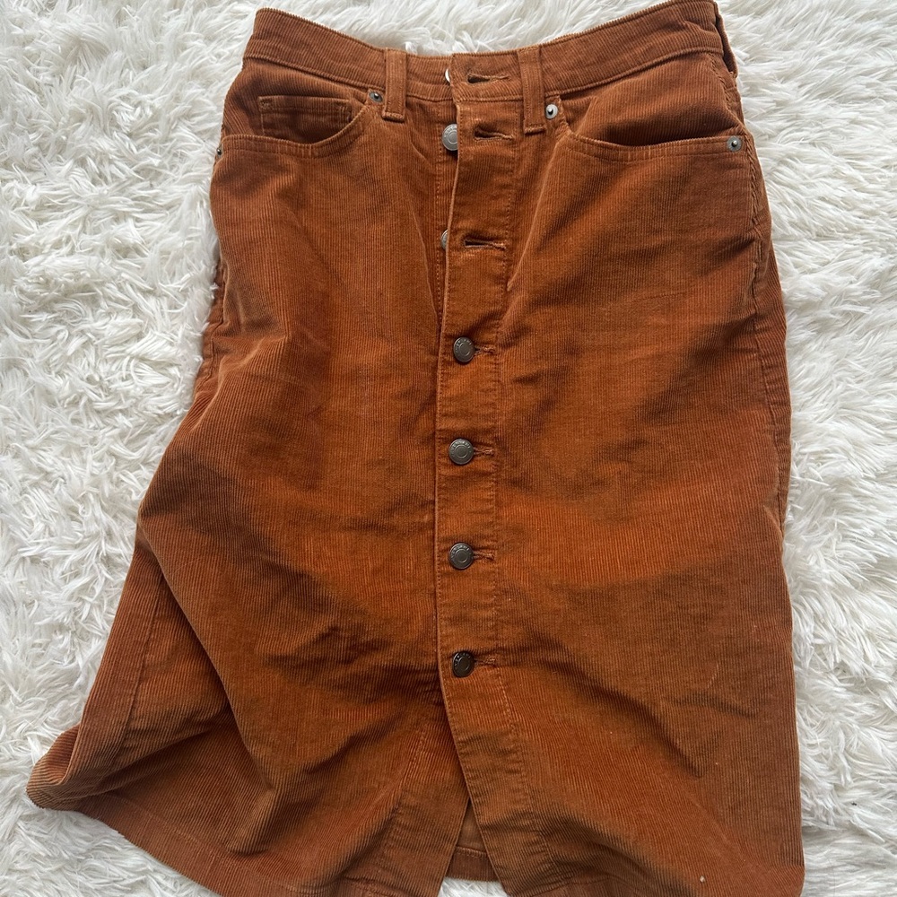 Everlane corduroy knee length skirt